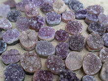 Load image into Gallery viewer, Amethyst and Quartz Druzy Freeform Cabochons