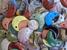 Load image into Gallery viewer, Drilled Large Hole Crescent Moon Pendants