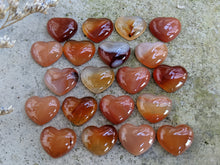 Load image into Gallery viewer, Carnelian Heart Cabochons - 18mm