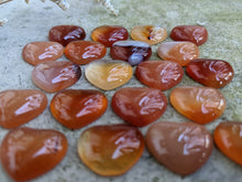 Load image into Gallery viewer, Carnelian Heart Cabochons - 18mm