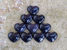 Load image into Gallery viewer, Blue Goldstone Heart Cabochons - 18mm