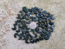 Load image into Gallery viewer, Moss Agate Crescent Moon Bead