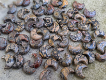 Load image into Gallery viewer, Leopardskin Jasper Crescent Moon Bead