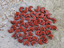 Load image into Gallery viewer, Red Jasper Crescent Moon Bead