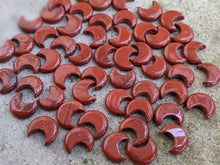 Load image into Gallery viewer, Red Jasper Crescent Moon Bead