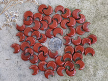 Load image into Gallery viewer, Red Jasper Crescent Moon Bead