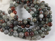 Load image into Gallery viewer, Bloodstone (African) 8mm Round Beads