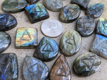 Load image into Gallery viewer, Labradorite Elemental Signs - Air and Earth
