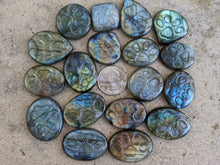 Load image into Gallery viewer, Labradorite Pawprint Cabochons