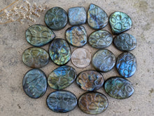 Load image into Gallery viewer, Labradorite Pawprint Cabochons