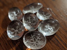 Load image into Gallery viewer, Hand Carved Quartz Snowflake Cabochon