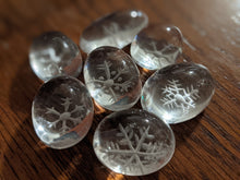 Load image into Gallery viewer, Hand Carved Quartz Snowflake Cabochon
