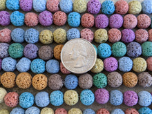 Load image into Gallery viewer, Lava (Rainbow) Round Beads - 10mm