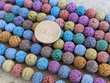 Load image into Gallery viewer, Lava (Rainbow) Round Beads - 10mm