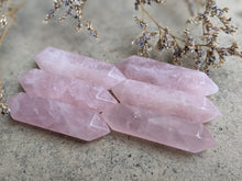 Load image into Gallery viewer, Rose Quartz Large Double Terminated Points