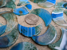Load image into Gallery viewer, Agate Moons - Blue and Green