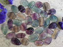 Load image into Gallery viewer, Closeout Fluorite Carved Cabochons