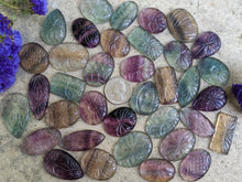 Load image into Gallery viewer, Closeout Fluorite Carved Cabochons