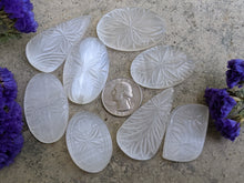 Load image into Gallery viewer, Selenite Satin Spar Carved Cabochons