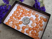 Load image into Gallery viewer, Orange Aventurine Round Cabochons - 8mm