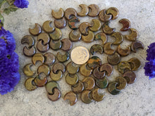 Load image into Gallery viewer, Bloodstone Crescent Moon Bead