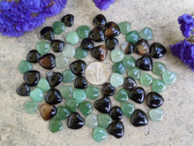 Load image into Gallery viewer, Green Aventurine and Black Agate Mini Hearts
