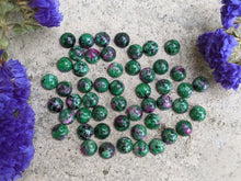 Load image into Gallery viewer, Ruby Zoisite Cabochons - 8mm Round