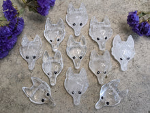 Load image into Gallery viewer, Quartz Wolf Pendant