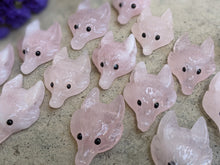 Load image into Gallery viewer, Rose Quartz Wolf Pendant