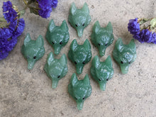 Load image into Gallery viewer, Green Aventurine Wolf Pendant