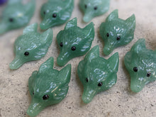 Load image into Gallery viewer, Green Aventurine Wolf Pendant