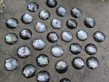 Load image into Gallery viewer, Black Lip Mother of Pearl Rose Cut Cabochons