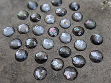 Load image into Gallery viewer, Black Lip Mother of Pearl Rose Cut Cabochons