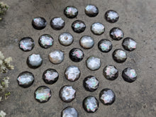 Load image into Gallery viewer, Black Lip Mother of Pearl Rose Cut Cabochons