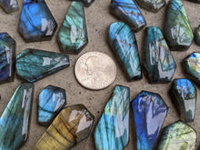 Load image into Gallery viewer, Labradorite Coffin Cabochons