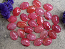 Load image into Gallery viewer, Dragon's Vein Agate Hot Pink Oval Cabochons - 15x20