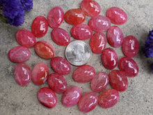 Load image into Gallery viewer, Dragon's Vein Agate Hot Pink Oval Cabochons - 15x20