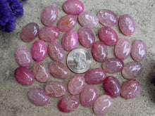 Load image into Gallery viewer, Dragon's Vein Agate Pink Oval Cabochons - 15x20