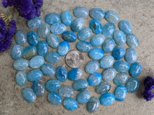 Load image into Gallery viewer, Dragon's Vein Agate Blue Oval Cabochons - 15x20