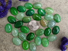 Load image into Gallery viewer, Dragon's Vein Agate Green Oval Cabochons - 15x20