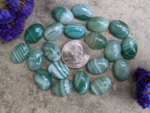 Load image into Gallery viewer, Banded Onyx Green Oval Cabochons - 13x18mm