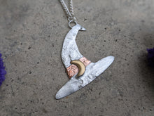 Load image into Gallery viewer, Handmade Silver Witch Hat Pendant - Luna