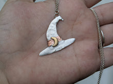 Load image into Gallery viewer, Handmade Silver Witch Hat Pendant - Luna