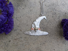 Load image into Gallery viewer, Handmade Silver Witch Hat Pendant - Stella