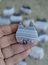 Load image into Gallery viewer, Amethyst and Agate Cat Heads