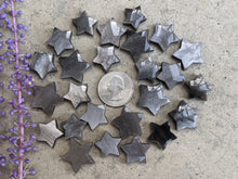 Load image into Gallery viewer, Silver Sheen Obsidian Star Cabochons