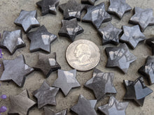 Load image into Gallery viewer, Silver Sheen Obsidian Star Cabochons