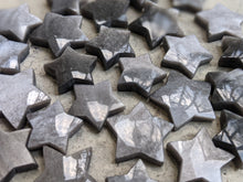 Load image into Gallery viewer, Silver Sheen Obsidian Star Cabochons