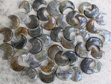 Load image into Gallery viewer, Midnight Quartz Crescent Moon Cabochons