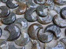 Load image into Gallery viewer, Midnight Quartz Crescent Moon Cabochons